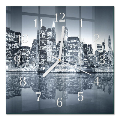 Horloge carrée en verre Horizon
