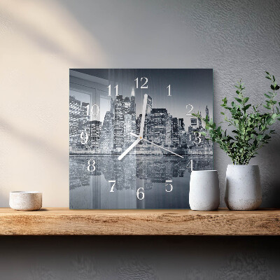 Horloge carrée en verre Horizon