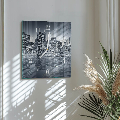 Horloge carrée en verre Horizon