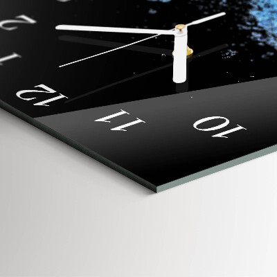 Horloge carrée en verre Eau