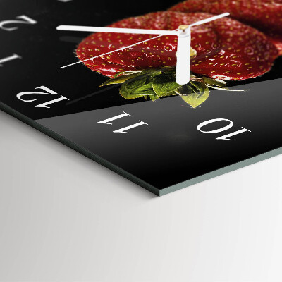 Horloge murale carrée Fraise