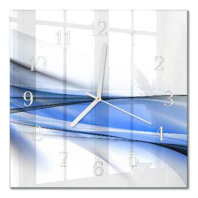 Horloge carrée en verre Lignes abstraites