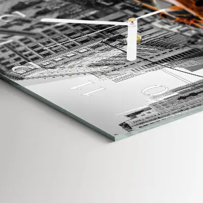 Horloge carrée en verre Taxi new-yorkais
