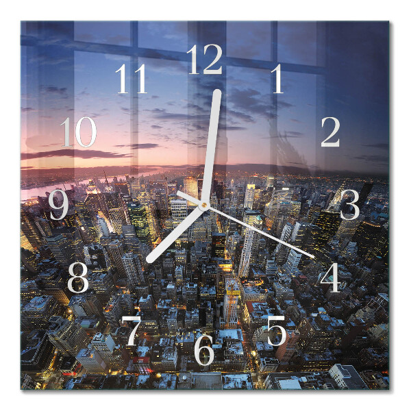 Horloge carrée en verre Horizon