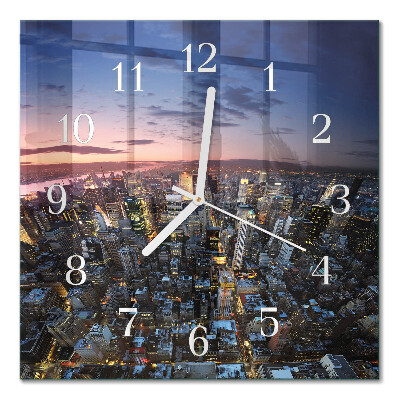 Horloge carrée en verre Horizon