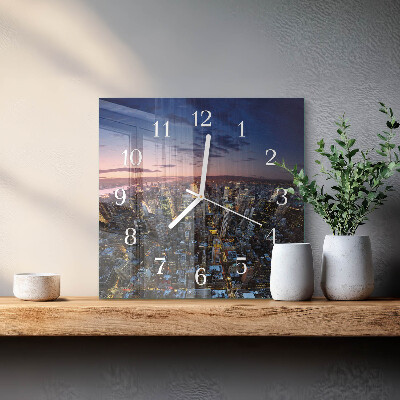 Horloge carrée en verre Horizon