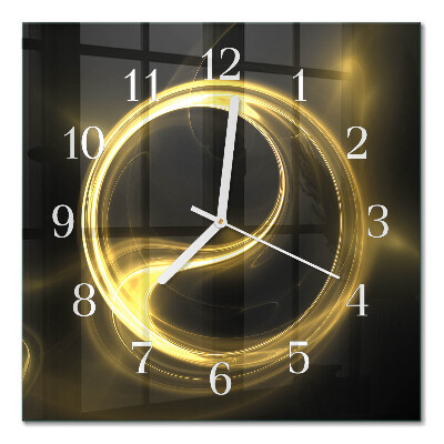Horloge carrée en verre Cercle abstrait