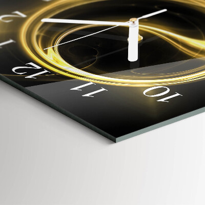 Horloge carrée en verre Cercle abstrait
