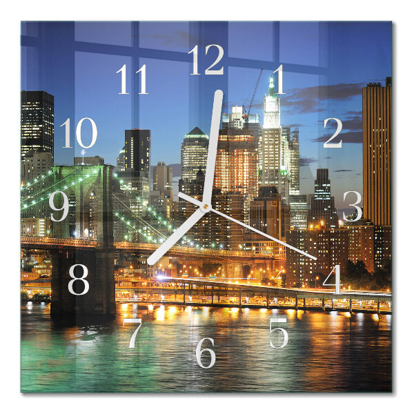 Horloge carrée en verre Horizon