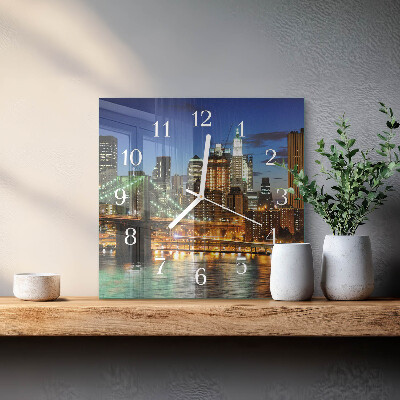 Horloge carrée en verre Horizon
