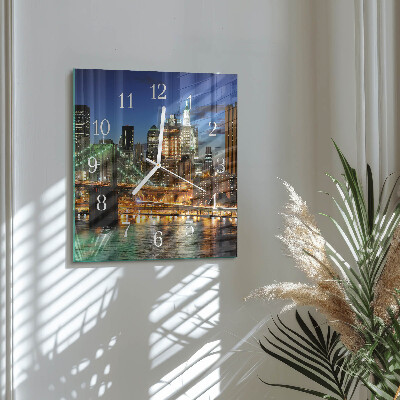 Horloge carrée en verre Horizon