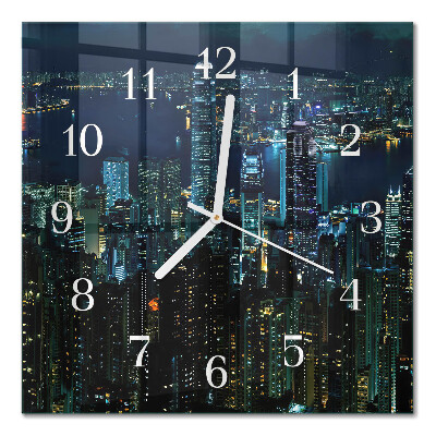Horloge carrée en verre Horizon