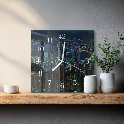 Horloge carrée en verre Horizon