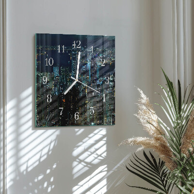 Horloge carrée en verre Horizon
