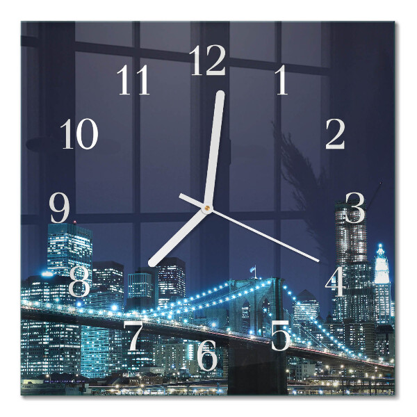 Horloge carrée en verre Horizon