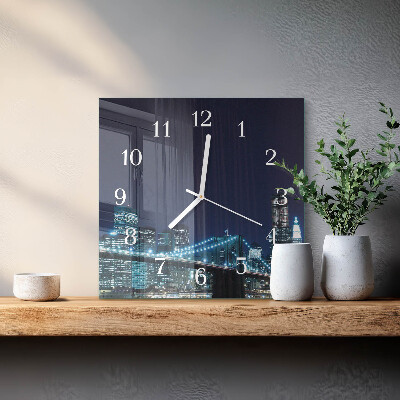 Horloge carrée en verre Horizon