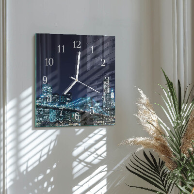 Horloge carrée en verre Horizon