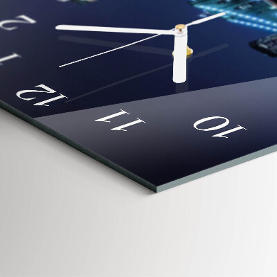Horloge carrée en verre Horizon
