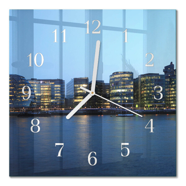 Horloge carrée en verre Horizon