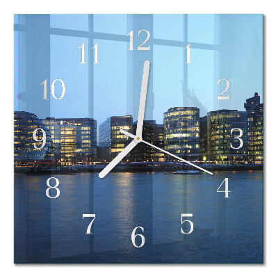 Horloge carrée en verre Horizon