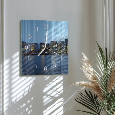 Horloge carrée en verre Horizon