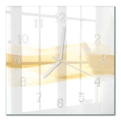 Horloge carrée en verre Vague abstraite
