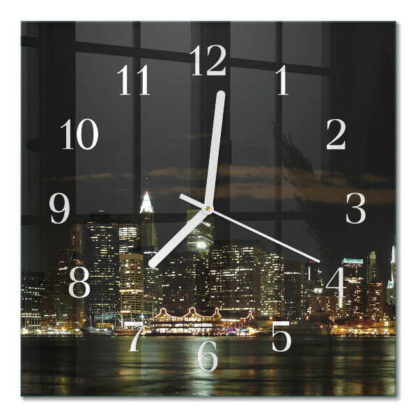 Horloge carrée en verre Horizon