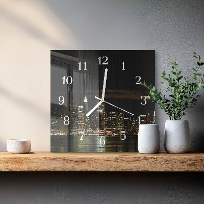 Horloge carrée en verre Horizon