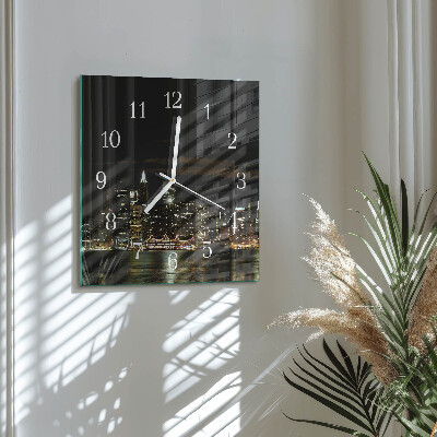 Horloge carrée en verre Horizon