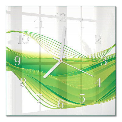 Horloge carrée en verre Lignes abstraites