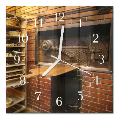 Horloge carrée en verre Four à pain