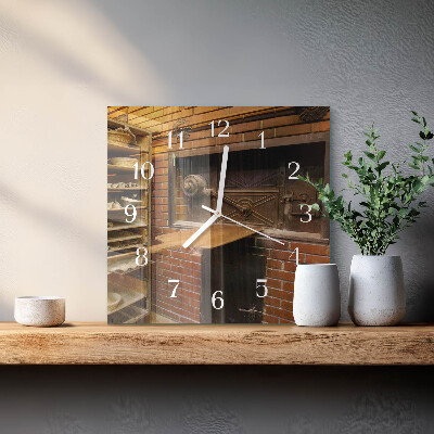 Horloge carrée en verre Four à pain