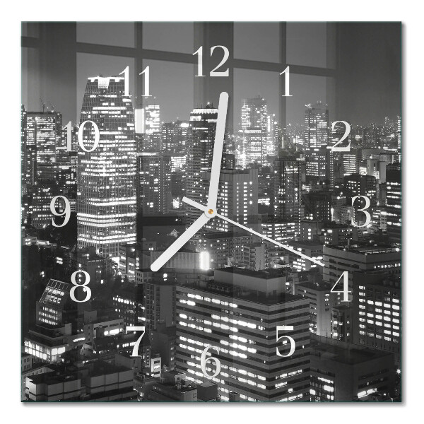 Horloge carrée en verre Horizon