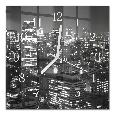 Horloge carrée en verre Horizon