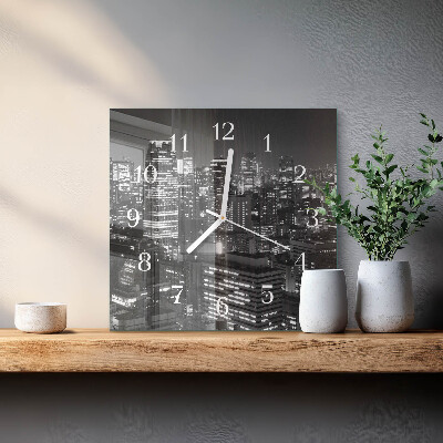 Horloge carrée en verre Horizon