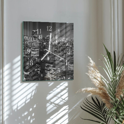 Horloge carrée en verre Horizon