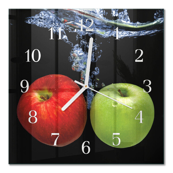 Horloge murale carrée Pommes