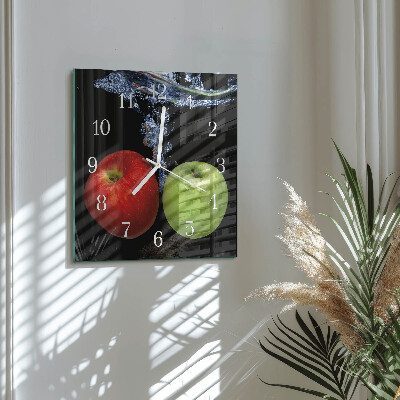 Horloge murale carrée Pommes