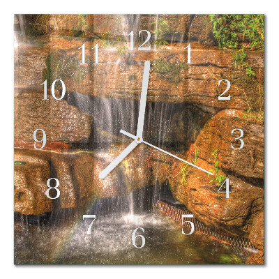 Horloge carrée en verre Cascade