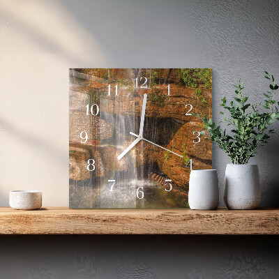 Horloge carrée en verre Cascade
