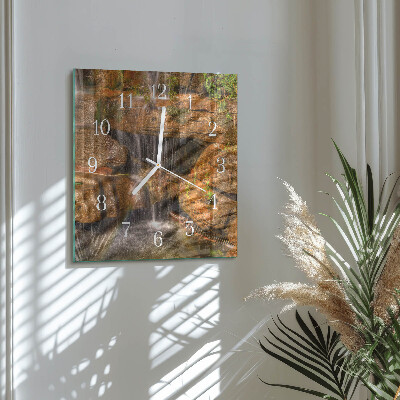 Horloge carrée en verre Cascade