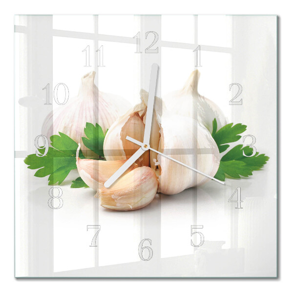 Horloge carrée en verre Ail