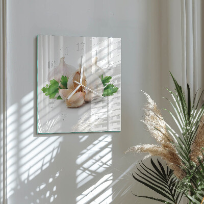 Horloge carrée en verre Ail