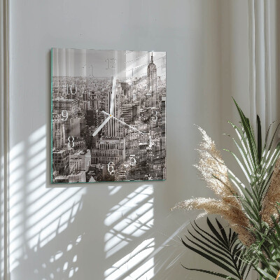 Horloge carrée en verre Horizon