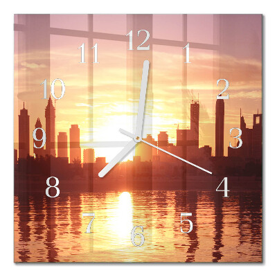 Horloge carrée en verre Horizon