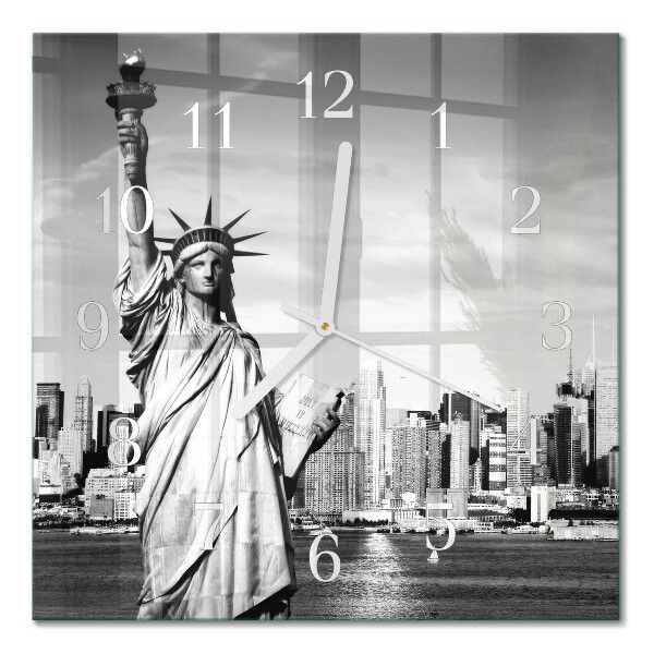 Horloge murale carrée Statue de la liberté