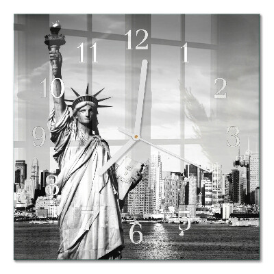 Horloge murale carrée Statue de la liberté