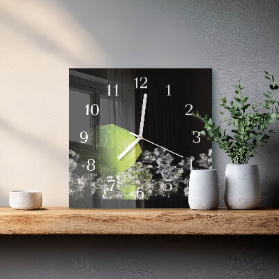 Horloge carrée en verre Carbonate de calcium