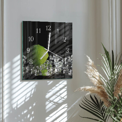 Horloge carrée en verre Carbonate de calcium