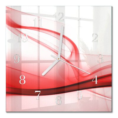 Horloge carrée en verre Lignes abstraites